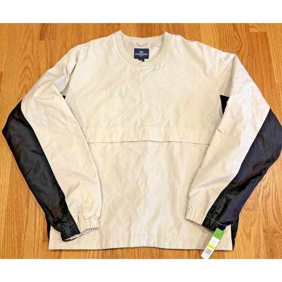 DOCKERS Other - Dockers Golf Jacket Mens Medium Pullover Windbreaker Lined Pockets Seashell NWT